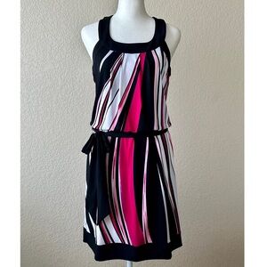 White House Black Market Vertical Striped Patterned Dress - xs